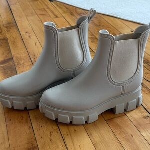 Jeffrey Campbell Cream Ankle Booties